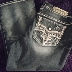 Rock Revival Charcoal Cropped Jeans